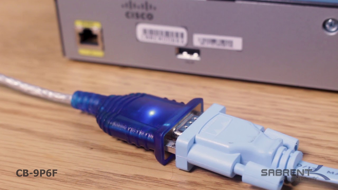 Sabrent USB 2.0 to Serial (9-Pin) DB-9 RS-232 Adapter Cable 6ft Cable [FTDI Chipset] (CB-FTDI)