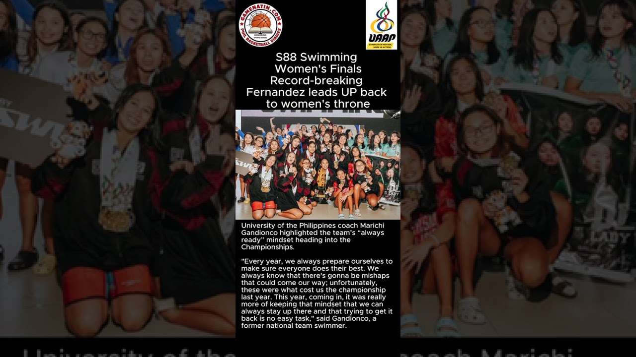 UAAP College Swimming: Quendy Fernandez tows UP to women's swimming championship