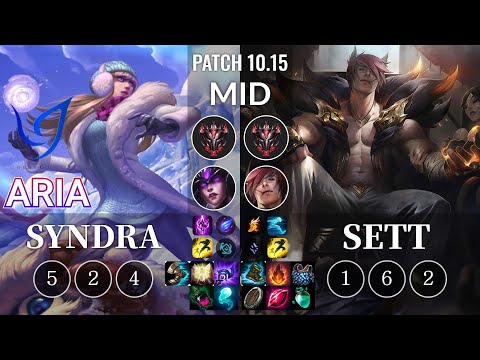 CGA Aria Syndra vs Sett Mid - KR Patch 10.15
