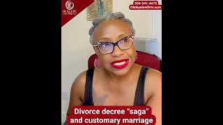 Customary marriage and divorce