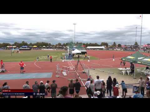 Boys U13 4 x 100m Heat 2 - 2019 SUBWAY State Relay Championships // LAVicTV