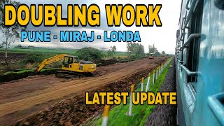 preview picture of video 'Pune - Miraj - Londa Railway Track Doubling Work | Mahalaxmi Express | WDP4D | Part 2'
