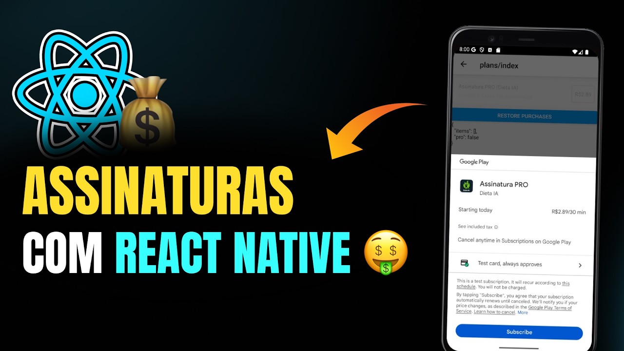 Assinaturas no Aplicativo com React Native