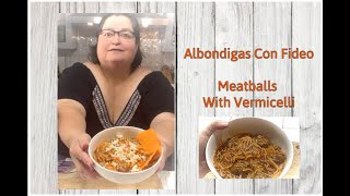 My Home Cooking: Albondigas Con Fideo / Meatballs With Vermicelli