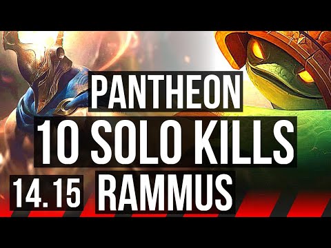 PANTHEON vs RAMMUS (TOP) | 10 solo kills, 18/2/12, Legendary, 1000+ games | NA Master | 14.15