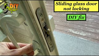 Sliding patio glass door not locking - DIY fix