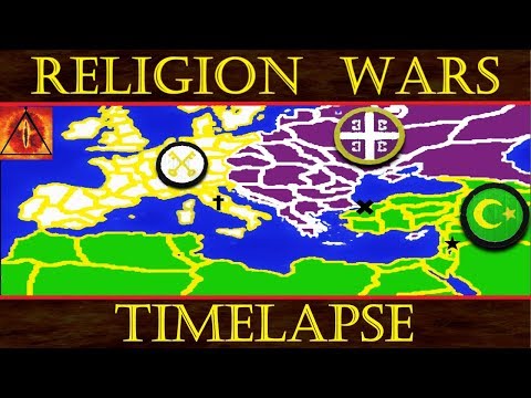 Religion Wars: Medieval 2 Total War TimeLapse (A.I. Only Superpowers)
