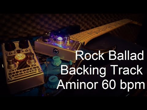 Rock Ballad Guitar Backing Track in A minor / 60 bpm