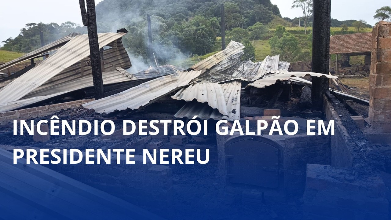 Incêndio destrói galpão e causa prejuízo de R$ 300 mil a família de agricultores
