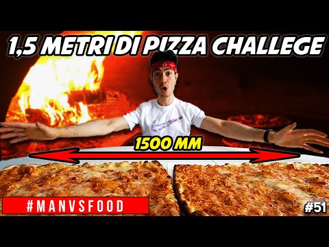 I EAT 5 FEET OF "Margherita Italpizza" PIZZA Challenge - Cheat Day ITA | MAN VS FOOD