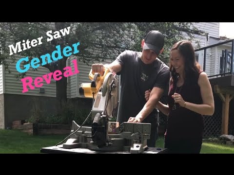 Gender Reveal Using A Miter Saw