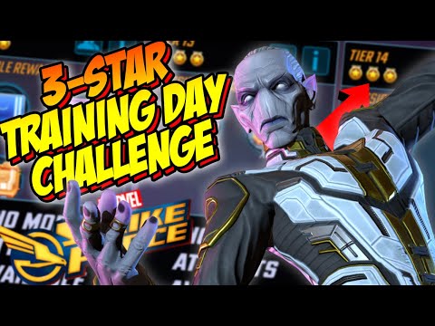How to 3 Star Tier 14 TRAINING MAT Challenge - Marvel Strike Force