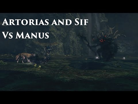 Dark Souls Artorias and Sif vs Manus Boss vs Boss