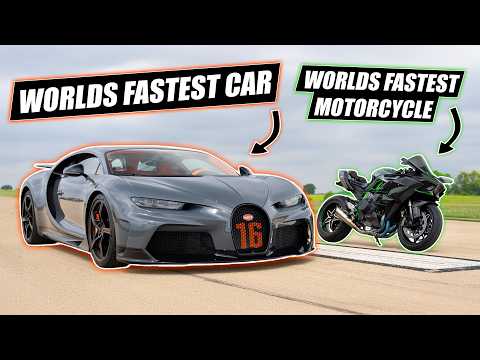 World’s Fastest CAR vs. World’s Fastest Motorcycle!
