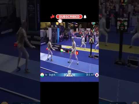 Spectacular Arm Counterattack - Singh vs Oh Sanguk in Sabre Fencing Showdown  #fencing