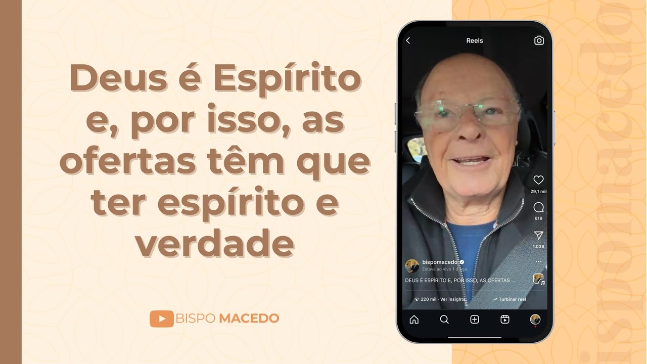 Deus é Espírito e, por isso, as ofertas têm que ter espírito e verdade - Meditação Matinal 03/05/24