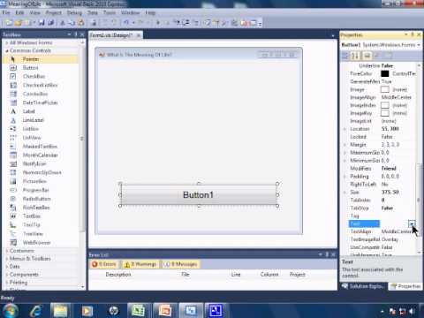 Visual Basic 2010 Express Tutorial 3 - Programming The Meaning Of Life