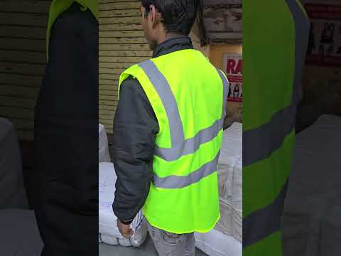 STRONGMAN Green Safety Jacket  2 Inch Reflective Tape High Visibility Vest
