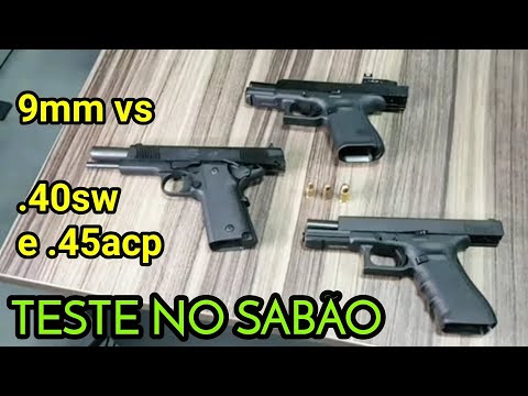 9mm vs .40 vs .45 Soap Test! Expanding vs Ogival Tip
