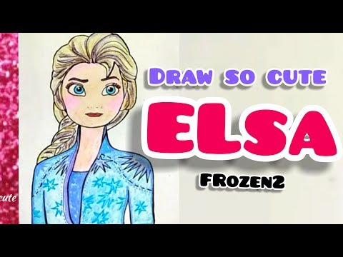 How To Draw Elsa (Frozen 2) Very Easy / beginners