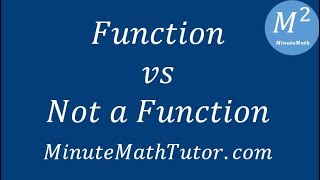 Function vs. Not a Function