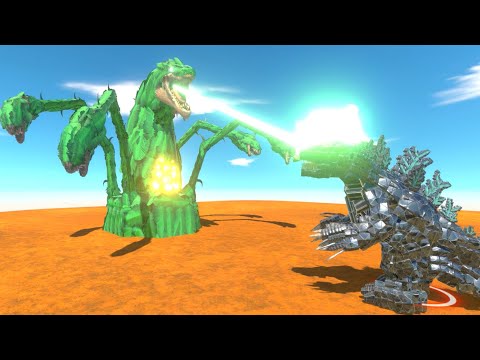ゴジラ vs ビオランテ！お花型怪獣が最強すぎるバトルシミュレーター【 Animal Revolt Battle Simulator 】