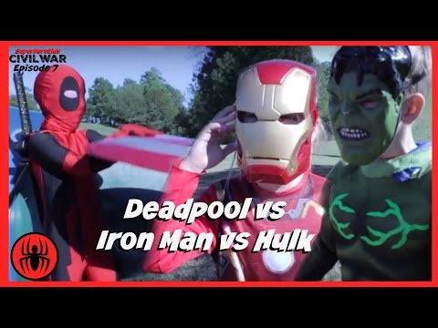 Little Heroes Kid Deadpool vs Iron Man vs Hulk In Real Life | Civil War Episode 7 | SuperHero Kids