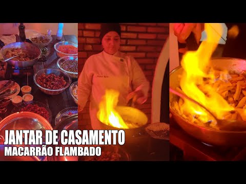 JANTAR DE CASAMENTO COM MACARRÃO FLAMBADO - RECEITAS DA ROSA