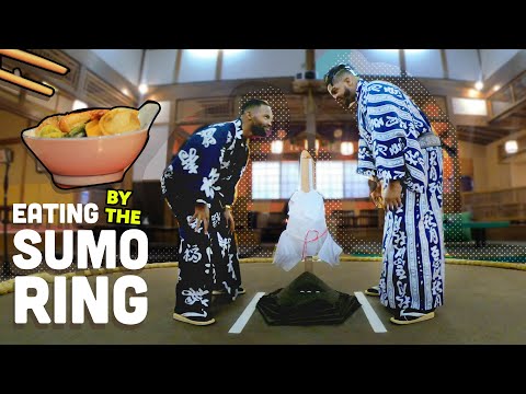 在兩國真正的蘇摩擂臺旁吃火鍋 (Eating next to a REAL SUMO RING | CHANKO hot pot in Ryogoku)