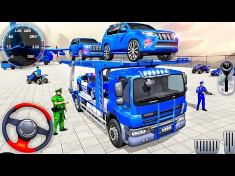 US Police Car Transporter Driving Simulator |Police Cop Trailer Truck Driver 3D Android iOS Gameplay