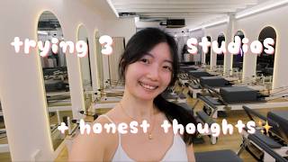 trying 3 reformer pilates studios in Singapore | come with me vlog 🫶🏻