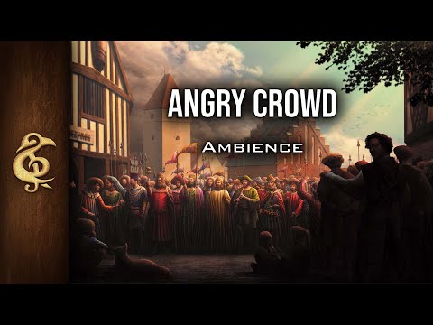 Angry Crowd | People Yelling, Guards, Noise, Tension, Riot, Ambience | 1 Hour