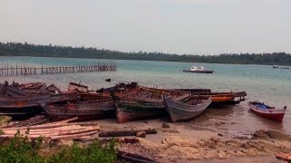 Aerial Bay Jetty in Diglipur, Andamans
