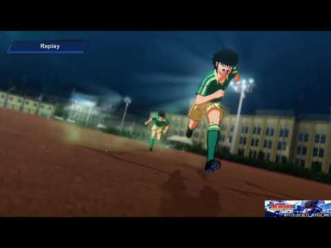 CAPTAIN TSUBASA: RISE OF NEW CHAMPIONS . Scoring a Deceptive goal from the Tachibana Brothers