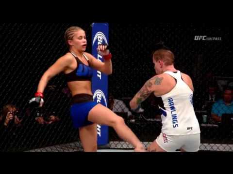Jumping switch kick Paige VanZant (MMA)