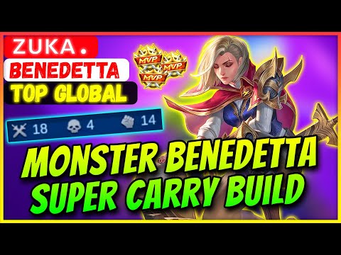 Monster Benedetta Super Carry Build [ Top Global Benedetta ] ᴢᴜᴋᴀ. - Mobile Legends Gameplay Build