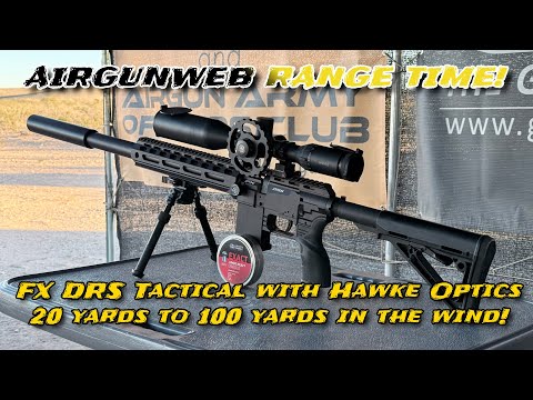 Shooting my Favorite Airgun, the FX DRS Tactical .22, from 20 to 100 Yards in the Wind!