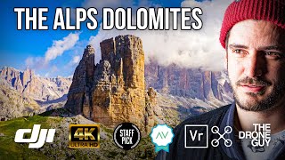 DJI Cinematic Drone Video in The Alps. 4K Footage In The Dolomites Italy 5 Torri Cortina.