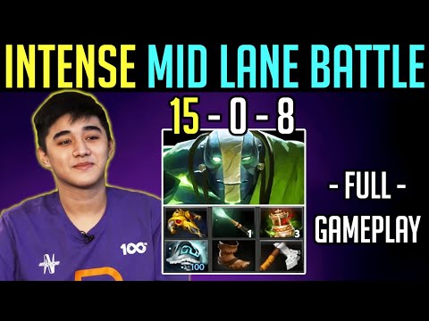 ABED EARTH SPIRIT vs 10,000+ MMR KUNKKA - INTENSE MID LANE BATTLE! (FULL)
