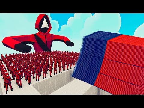 100x SQUID GAME-GUARD + 1x GIANT vs 3 EVERY GOD - Totally Accurate Battle Simulator TABS