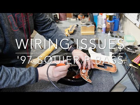 1997 Squier Affinity P Bass: Diagnosing a wiring problem and re-wiring the guitar