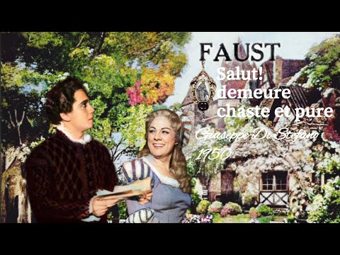 Salut! demeure chaste et pure(Lyrics and English subtitles / Opera Faust / Giuseppe Di Stefano 1950)