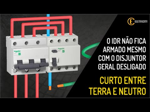 O IDR NÃO FICA ARMADO MESMO COM O DISJUNTOR GERAL DESLIGADO – CURTO ENTRE TERRA E NEUTRO.