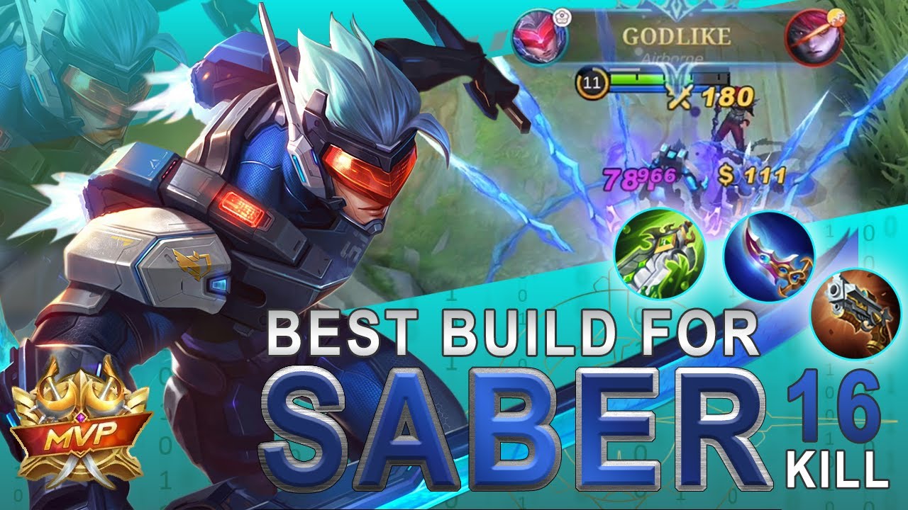 Best Build For Saber 2022 | Top 1 Global Saber Gameplay | Mobile Legends Bang Bang