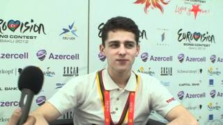 Interview Donny Montell in Baku Love is blind    Lithuania Eurovision 2012