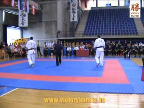 2010 Shinkyokushin EC Logrono: Valeri Dimitrov - Mindaugas Pavilionis, men 90 kg