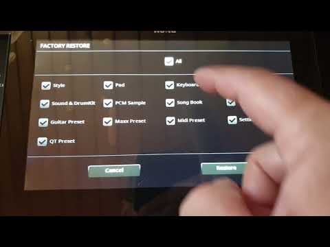 Korg Pa5x how to do a Factory Restore (Soft Reset / Format)