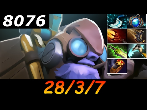 Dota 2 Tinker 8076 MMR 28/3/7 (Kills/Deaths/Assists) Ranked Full Gameplay