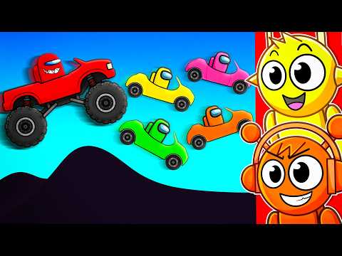 The AMONG US Car Race in Algodoo!