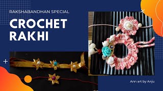 Raksha Bandhan Special | Crochet Rakhi with Lumbi | Gota Patti hath phool ready in 5 mins